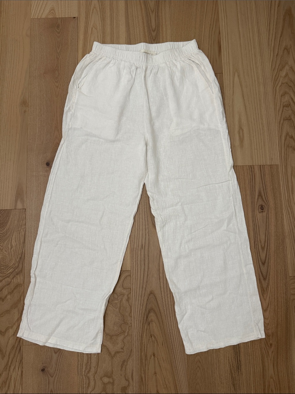 Lightweight White Relaxed Pants